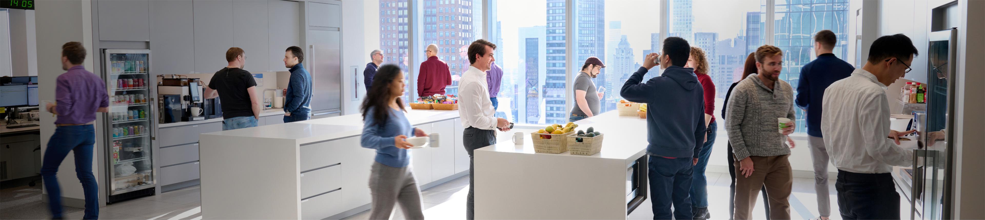 Pantry area in a Squarepoint office
